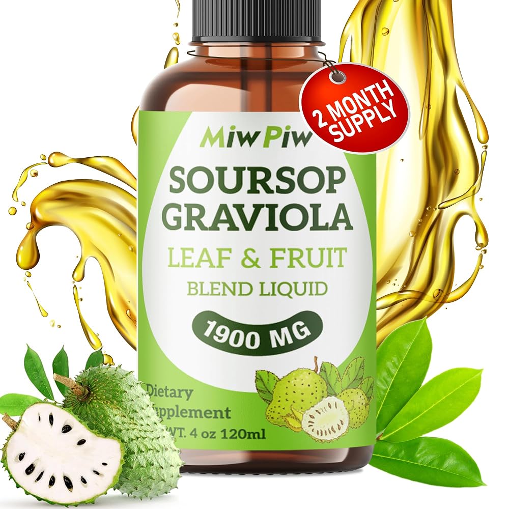Miw Piw Soursop Graviola Liquid Drops - 4 Fl Oz