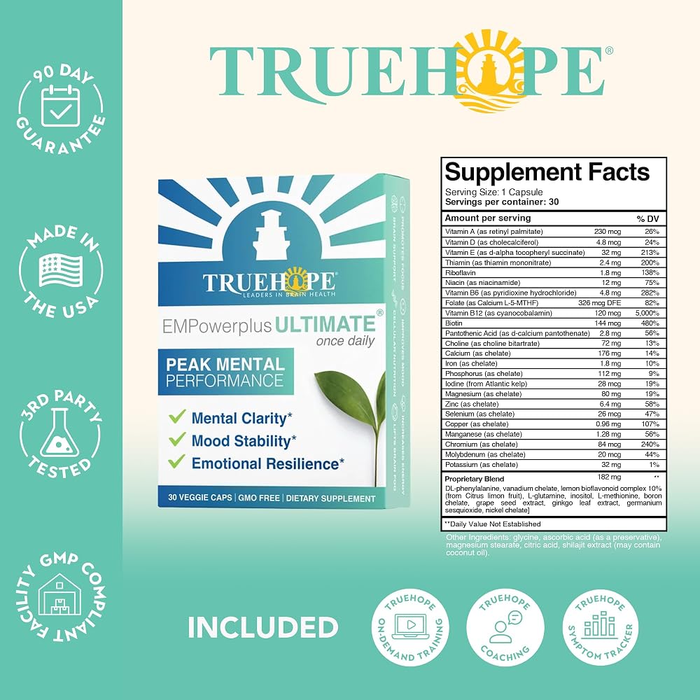 Truehope EMPowerplus Ultimate Brain & Focus Supplement - 30 Capsules - image 2