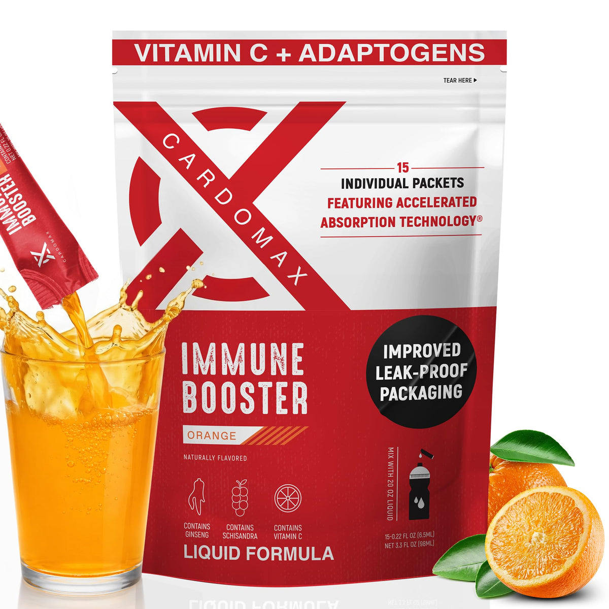 CardoMax Immune Booster Liquid Drink Mix with Gingseng & Vitamin C