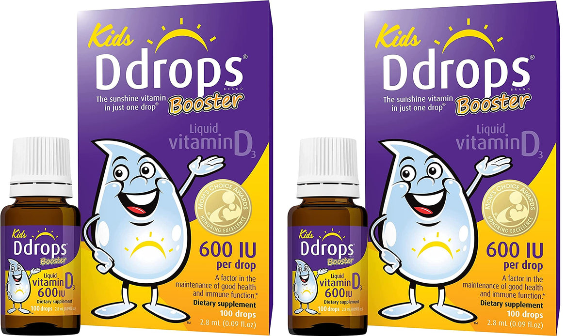 Ddrops Kids Booster Vitamin D3 600IU Liquid - 100 Drops