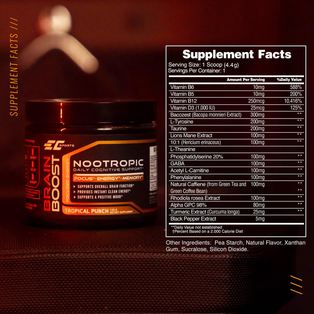 EC Sports Brain Boost Nootropic + Energy