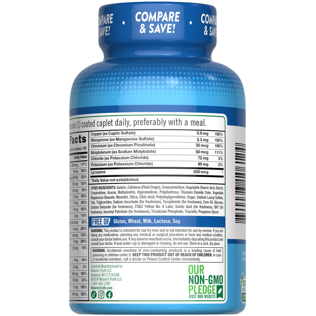 Nature's Truth Multivitamin for Men with Iron - 100 Caplets - image 7