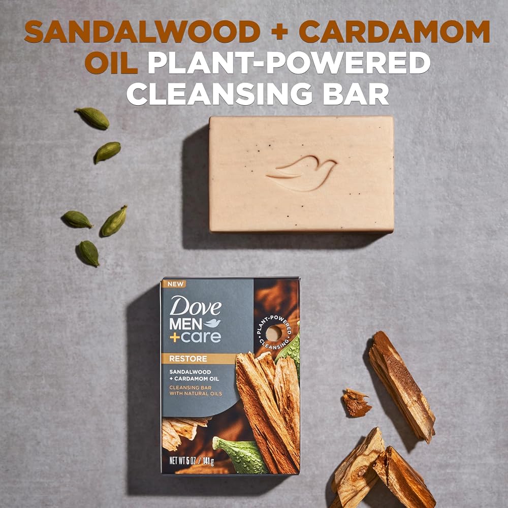 DOVE MEN + CARE Sandalwood Cardamom Cleansing Bar - 4 Bars - image 2