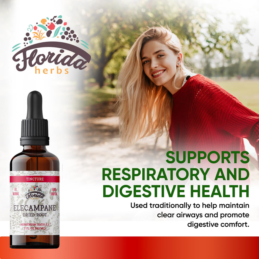 FLORIDA HERBS Elecampane Tincture Organic Extract - 2 oz - image 2