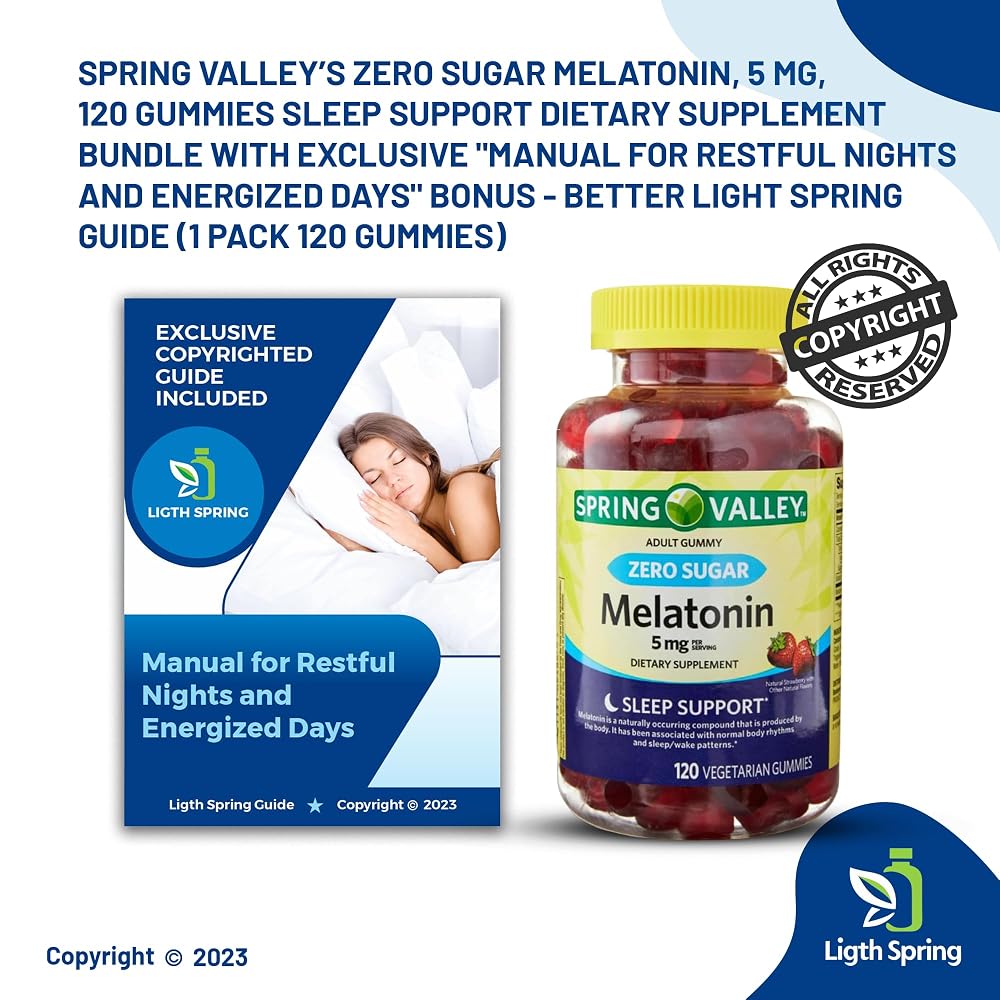 LightSpring Zero Sugar Melatonin 5 MG Sleep Support - 120 Gummies - image 4