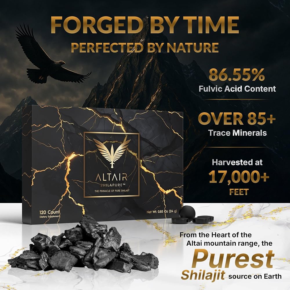 Altair Shilapure 100% Pure Shilajit Tablets - 120 Count - image 4
