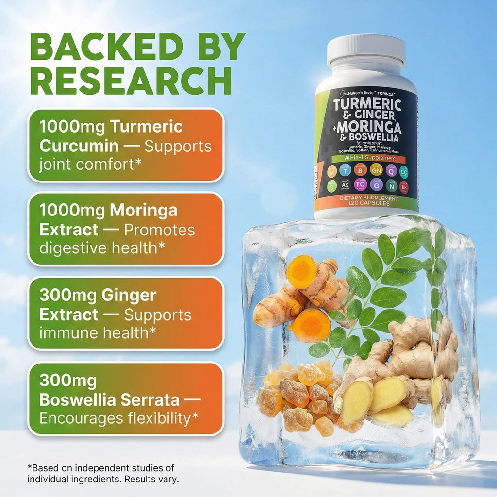 Clean Nutraceuticals Turmeric Moringa Supplement - 120 Capsules - image 3