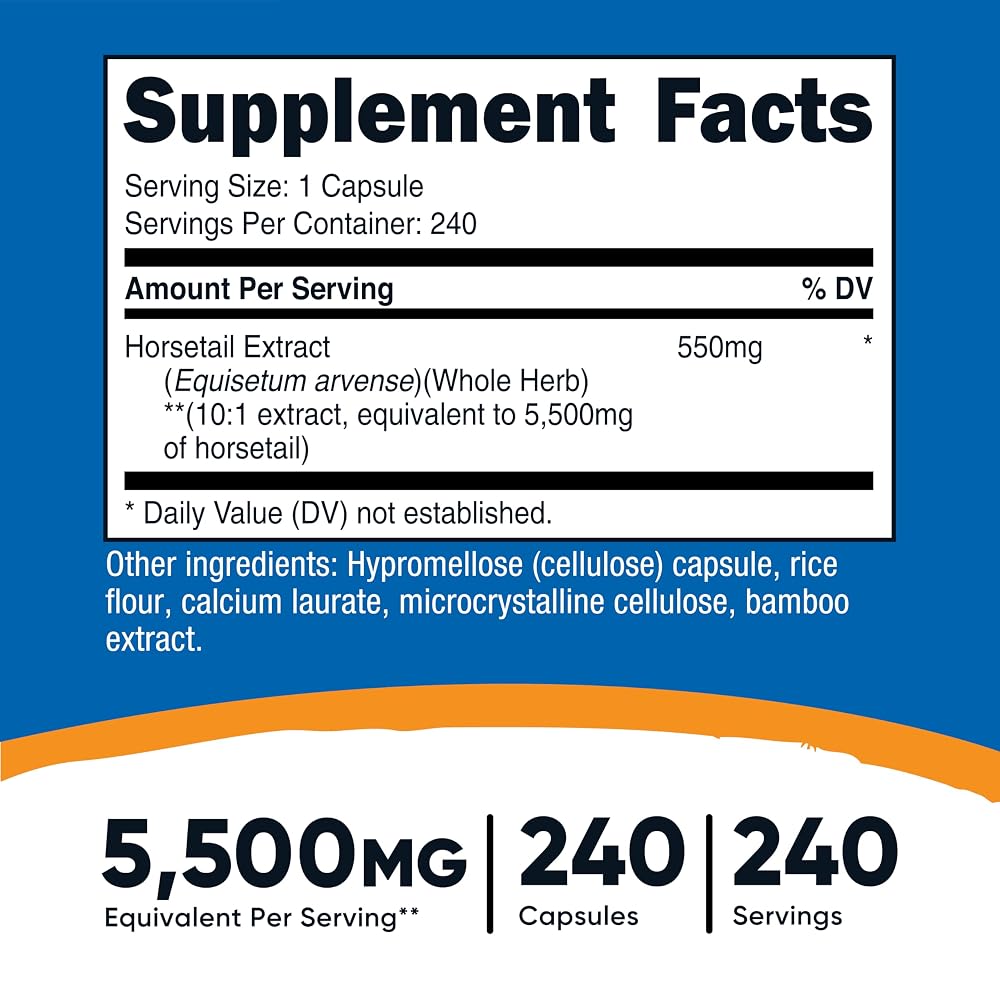 Nutricost Horsetail Extract 550mg - 240 Capsules - image 2