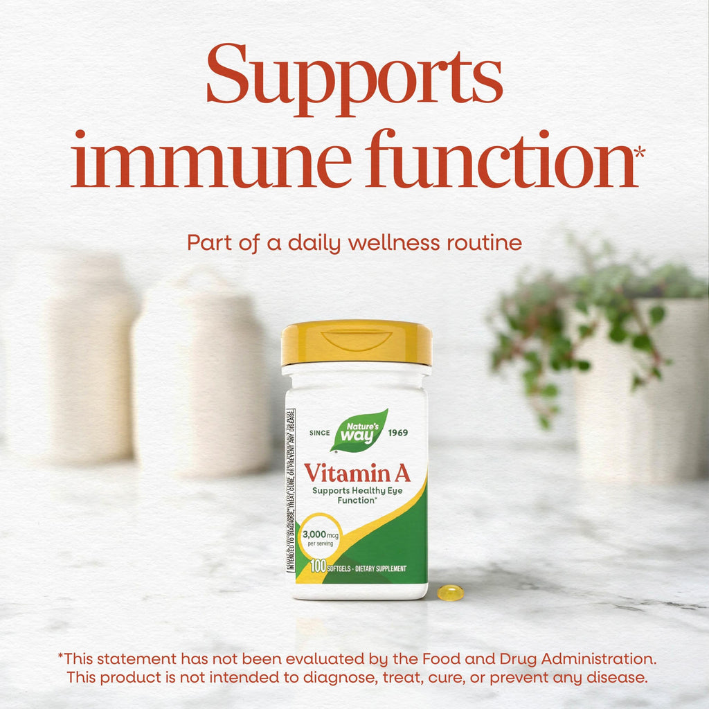 Nature's Way Vitamin A 3,000 mcg Softgels - 100 Count - image 3