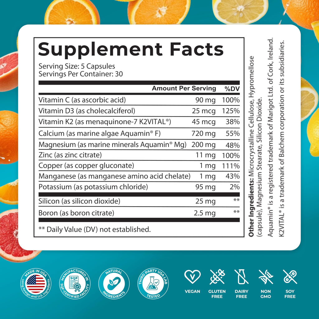 PUREHEALTH RESEARCH Bone Health Mineral Complex - 150 Capsules - image 2