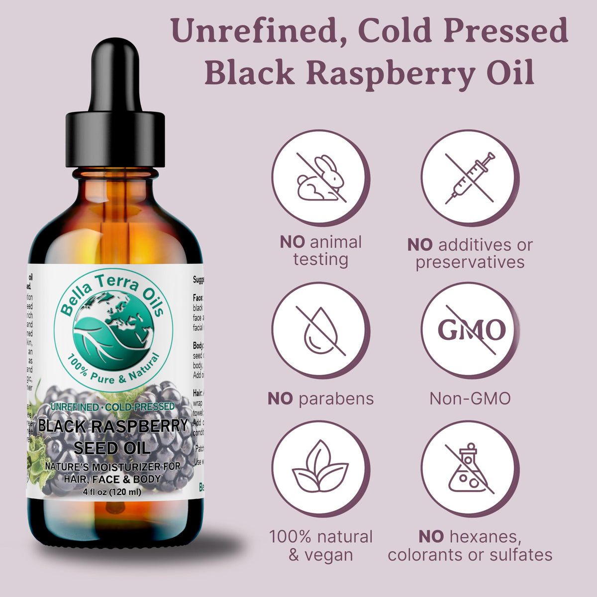 Bella Terra Oils Black Raspberry Seed Oil - 2 oz - image 4