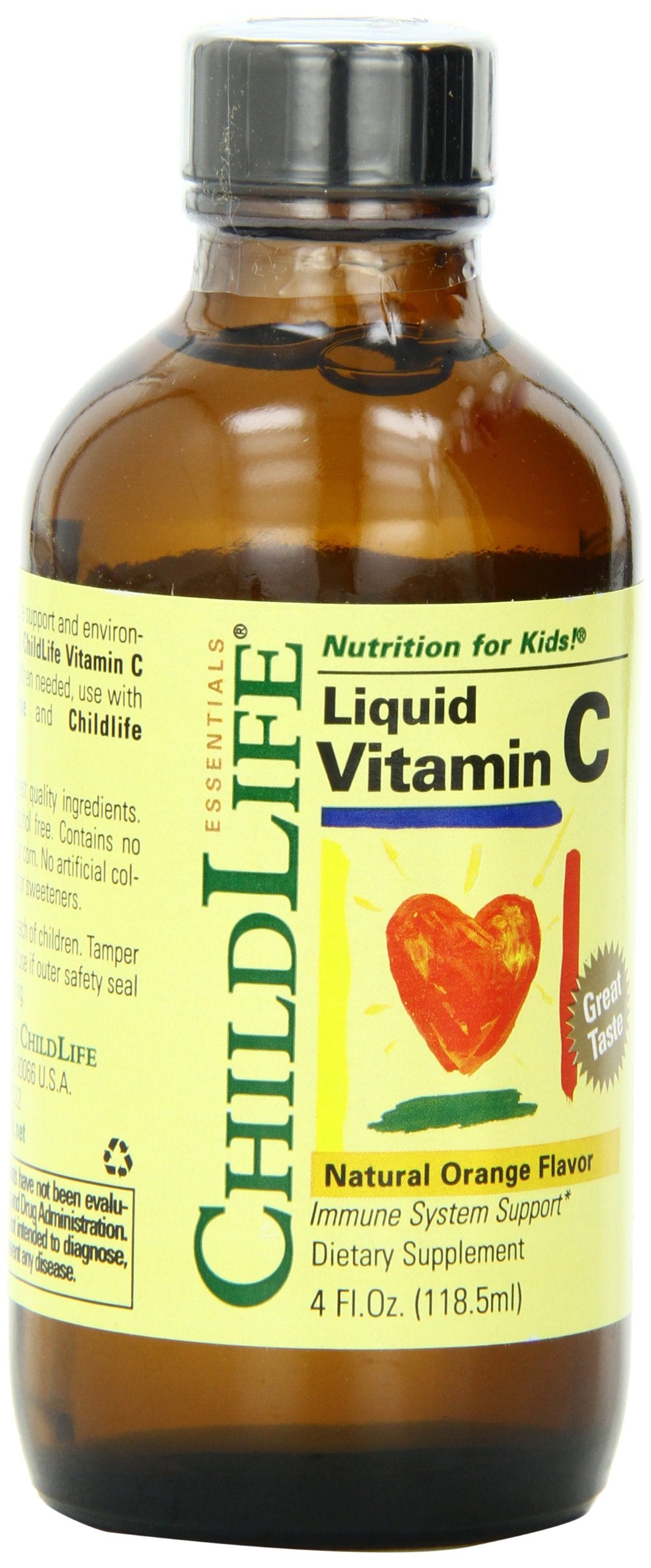 ChildLife Essentials Liquid Vitamin C Orange Flavor - 8 Fl Oz (Pack of 2)