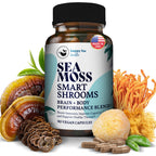 HAPPY FOX Irish Sea Moss & Mushroom Complex - 90 Vegan Capsules
