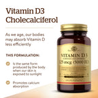 Solgar Vitamin D3 5000 IU Immune Support - 360 Vegetable Capsules - image 2