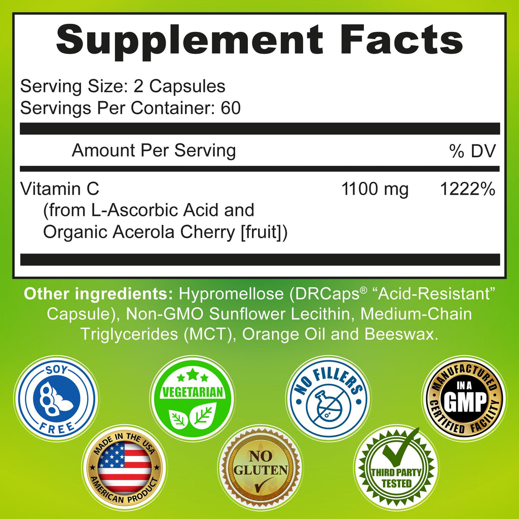 SUPPLEMENTS STUDIO Liposomal Vitamin C Capsules - Organic Acerola