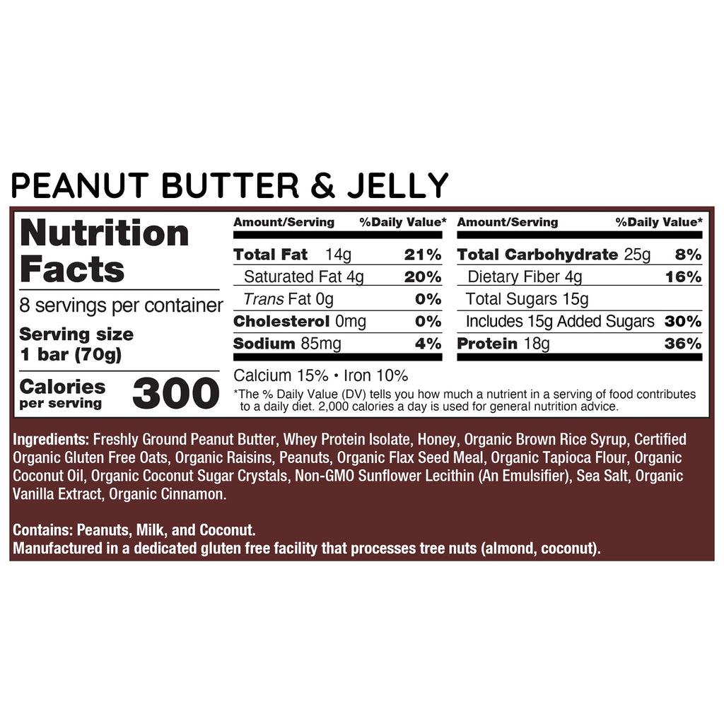 G2G Protein Bar, Peanut Butter & Jelly Parent