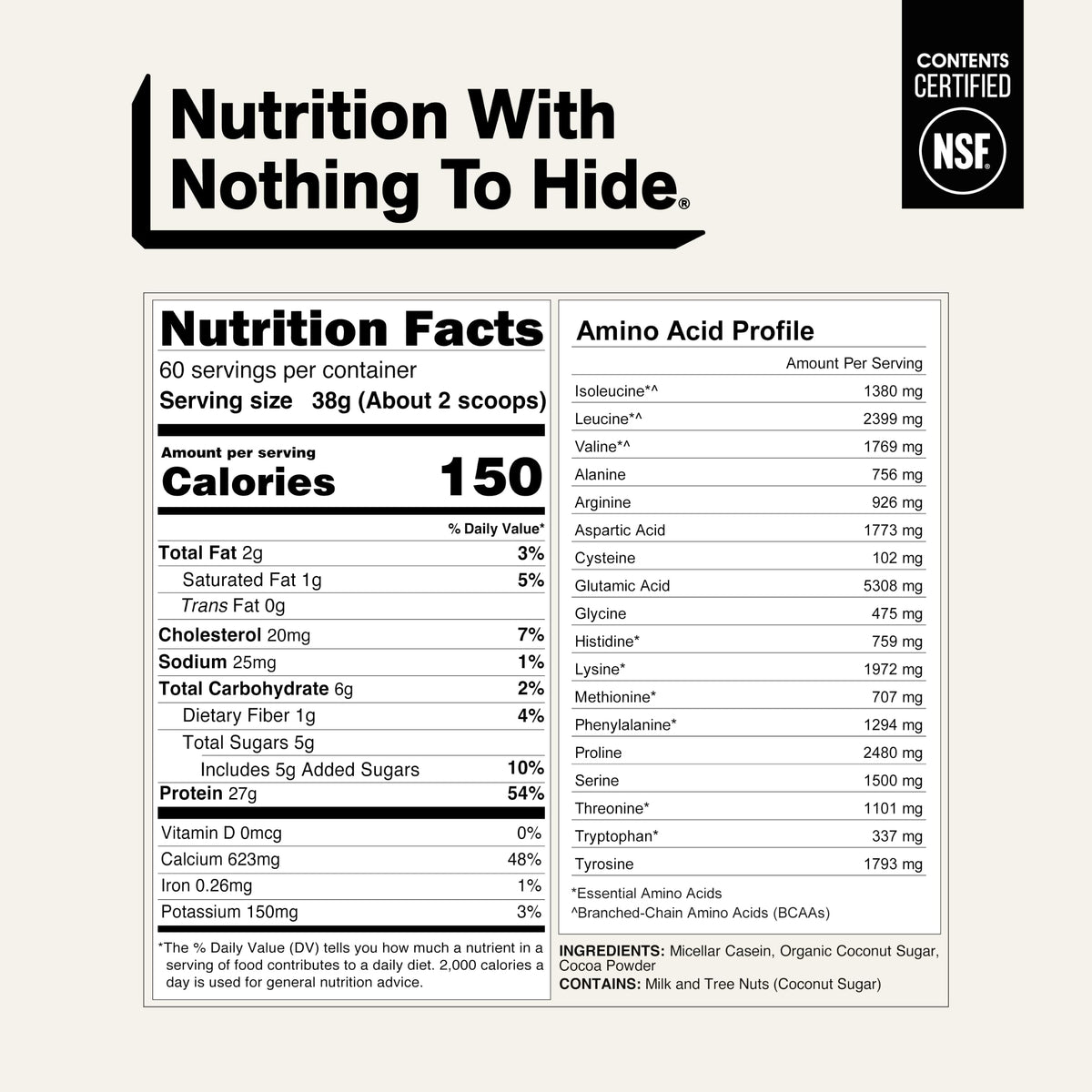 Naked Casein - Micellar Casein Protein Powder - Bulk
