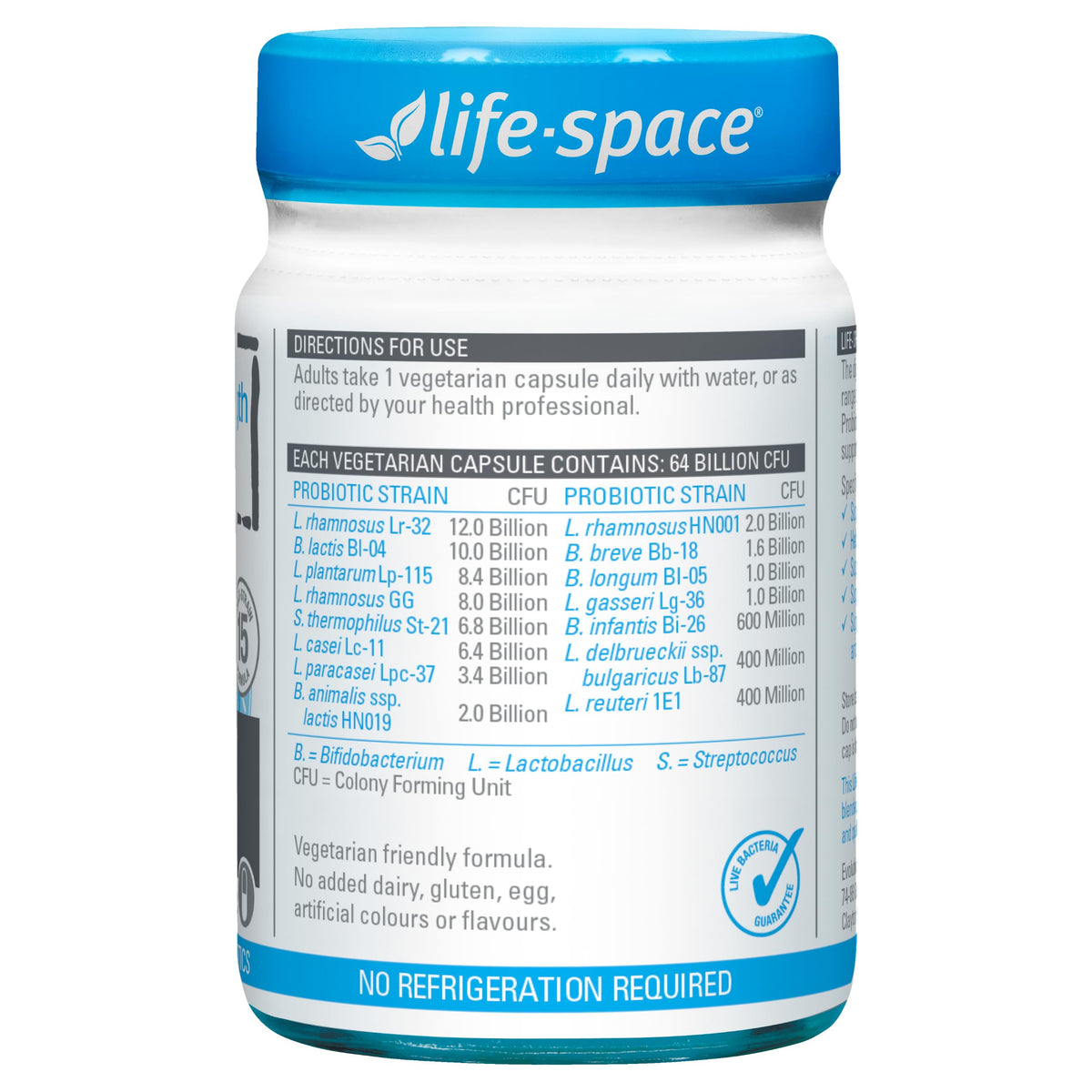 Life-Space Double Strength Probiotic - 30 Capsules - image 2