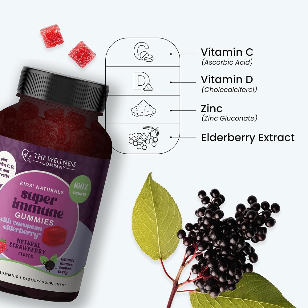 The Wellness Company Super Immune Elderberry Gummies with Zinc & Vitamin C - image 4
