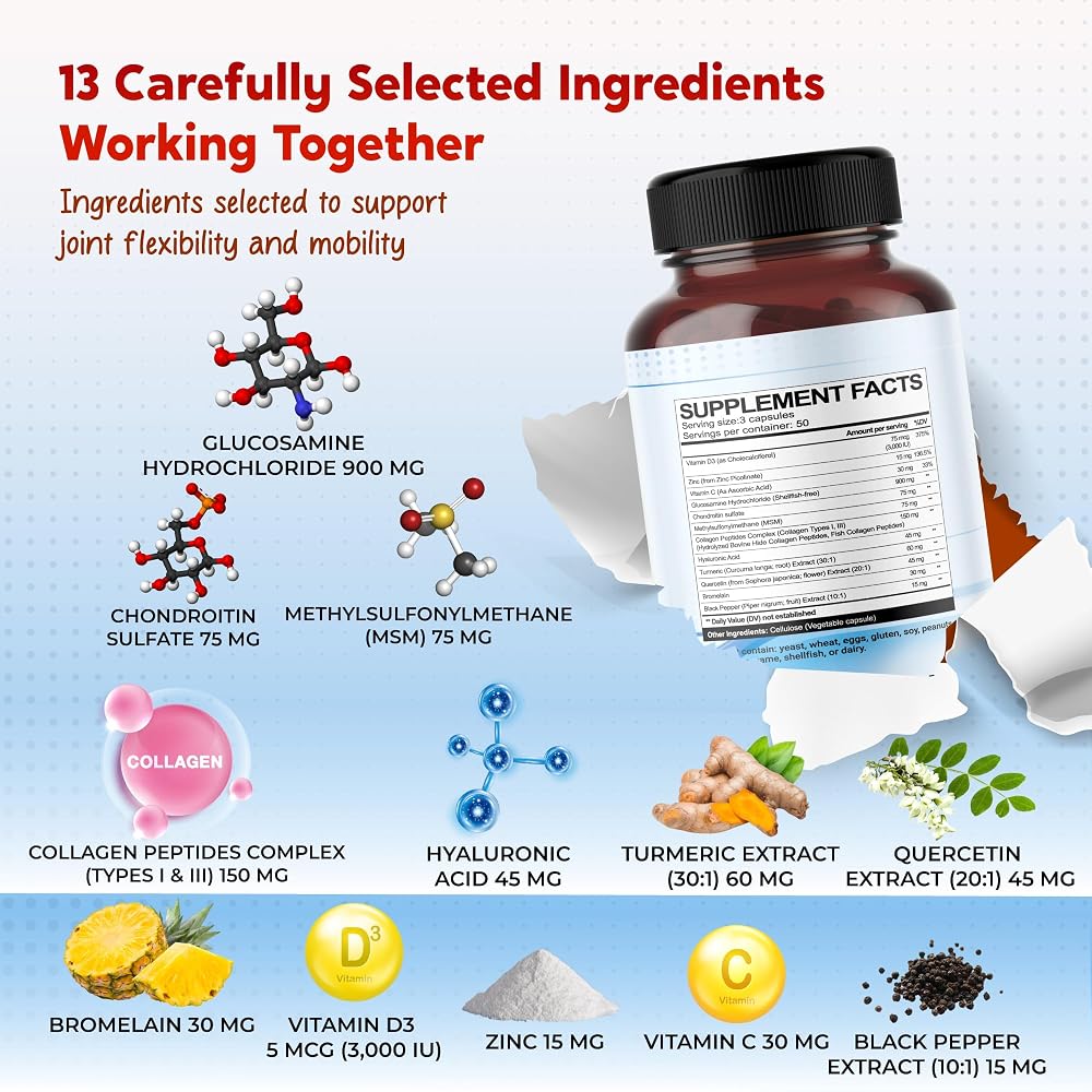 PeakPury Glucosamine HCl 1440 mg Joint Support - 150 Capsules - image 5