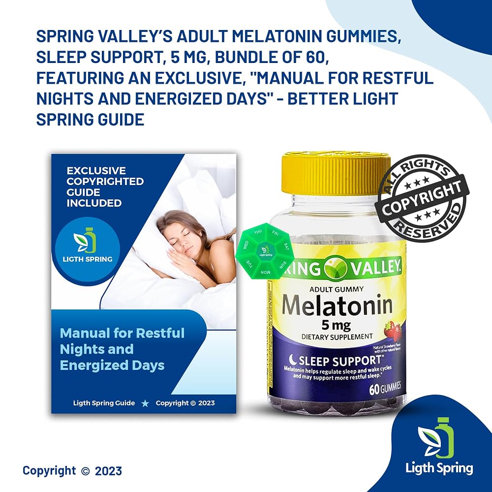 LightSpring Melatonin Adult Gummies 5 mg Sleep Support - 60 Count - image 2
