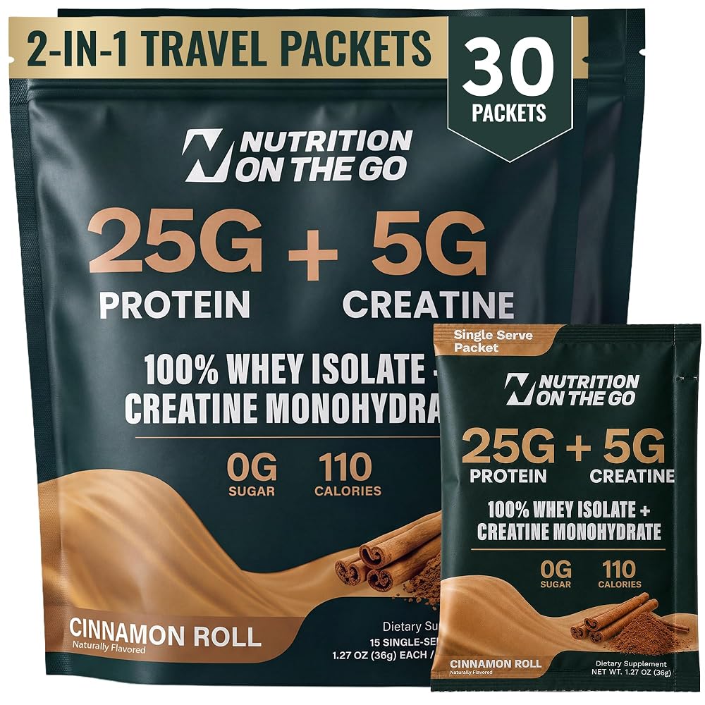 Nutrition On The Go 2-in-1 Whey Protein Isolate + Creatine Travel