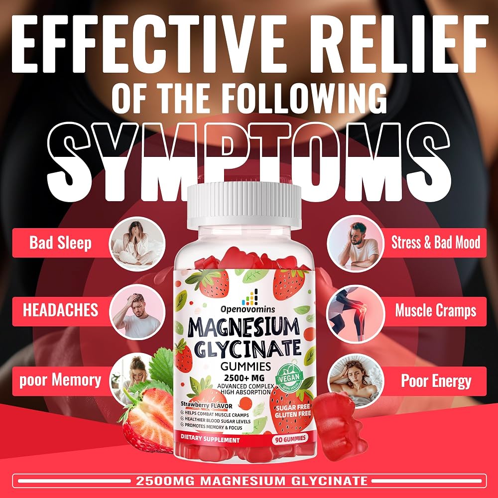 Openovomins Magnesium Glycinate Gummies 2500mg - 90 Gummies - image 3