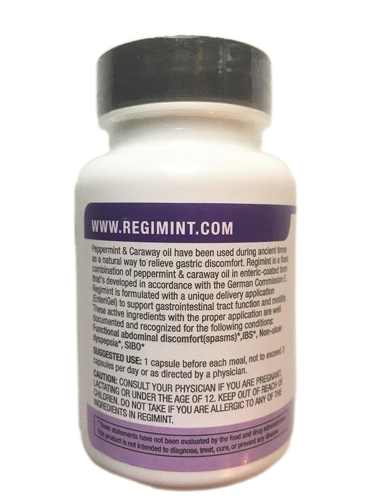 REGIMINT Peppermint Oil Plus Caraway Digestive Support - 180 Capsules - image 3