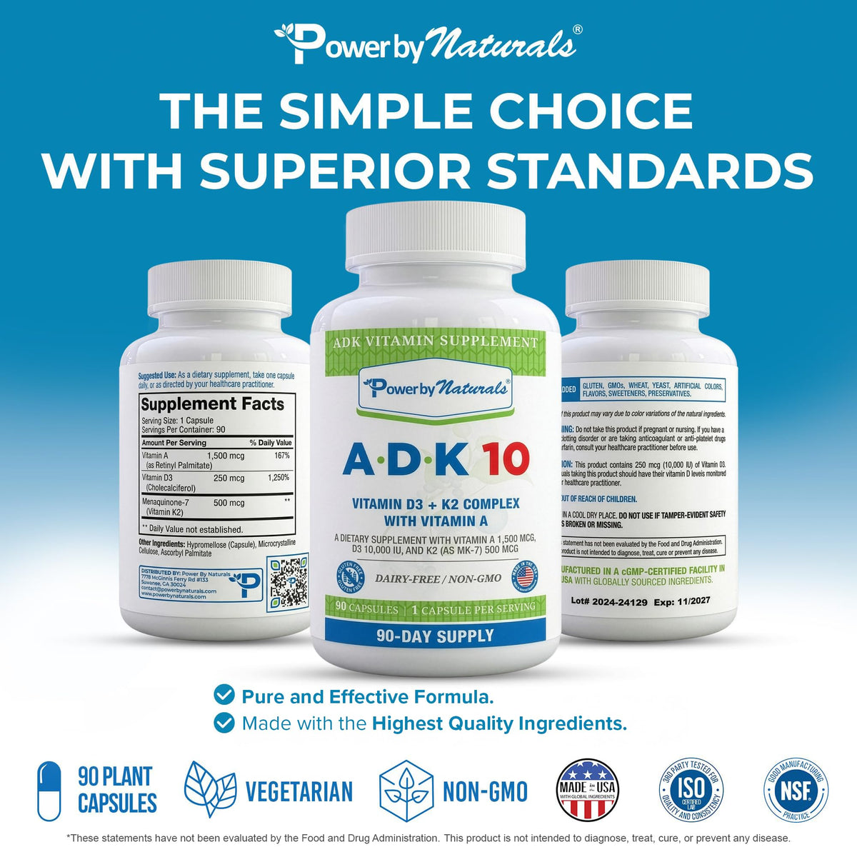 Power By Naturals ADK Vitamin Supplement