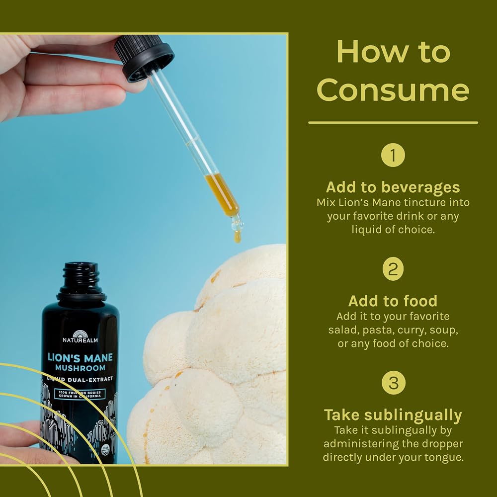 Naturealm Lion's Mane Tincture Drops Organic - 100ml - image 6