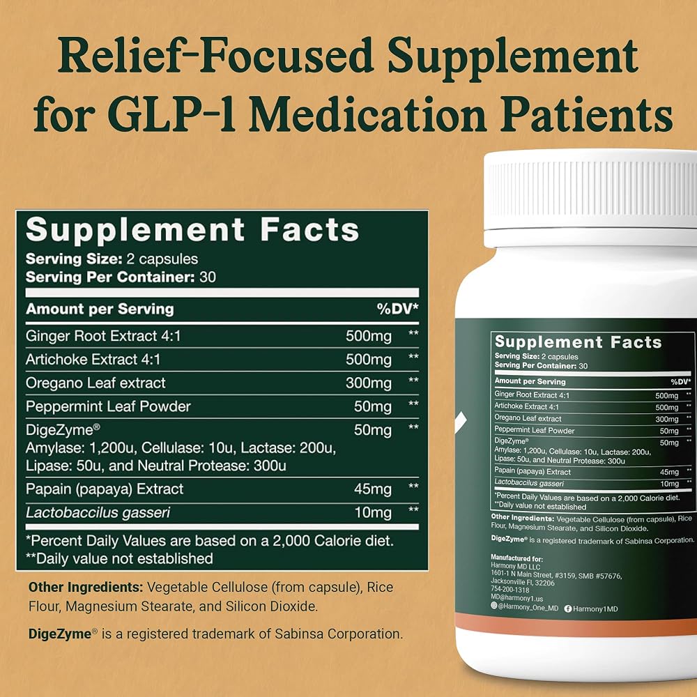 Harmony-1 GLP-1 Digestive Support - 60 Capsules - image 6