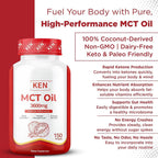 KEN Premium MCT Oil 3600mg Keto Supplement - 1 Softgels - image 7