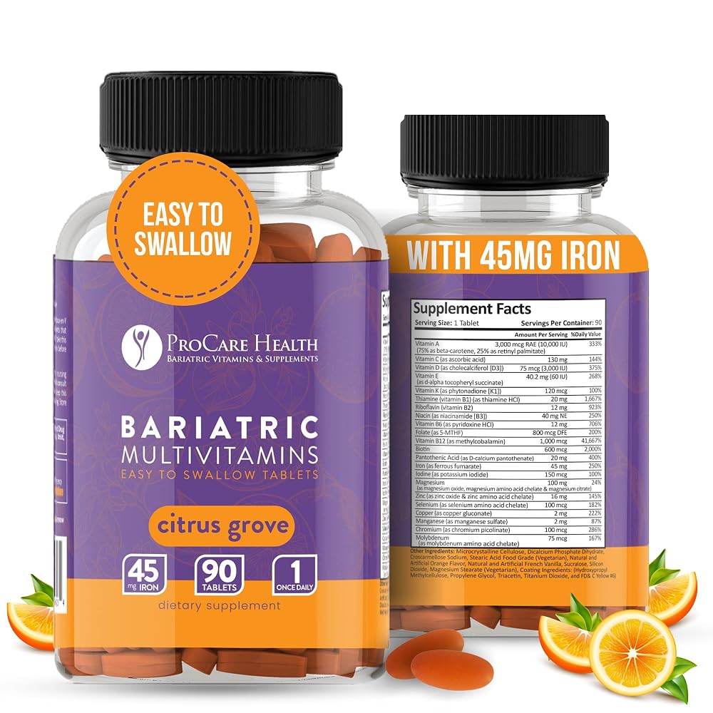 ProCare Health Bariatric Multivitamin with Iron 45mg (Easy to Swallow