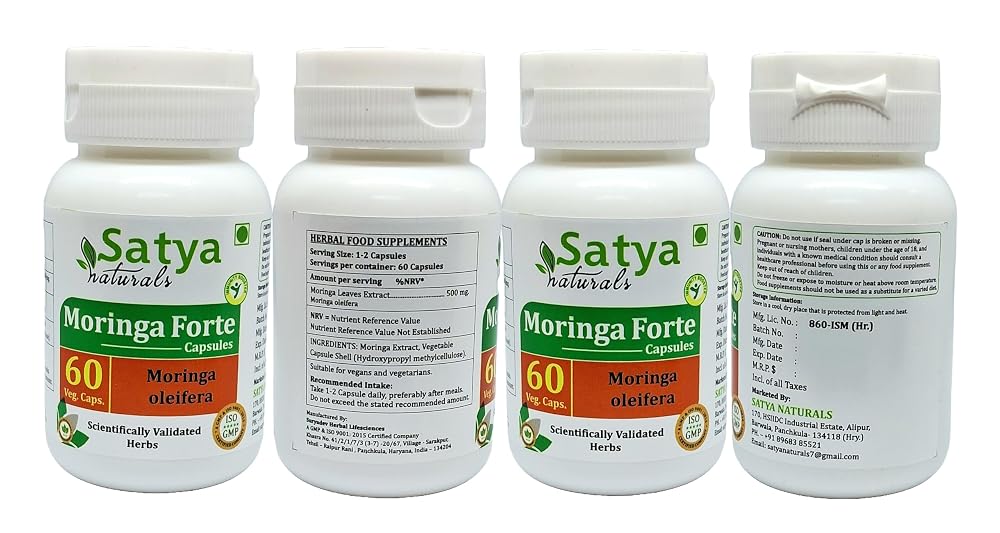 Satya Naturals Moringa Forte Capsules 500 mg. 60 Veg. Capsule