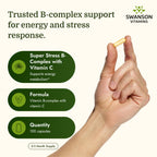 Swanson Super Stress B-Complex with Vitamin C - 100 Capsules - image 3