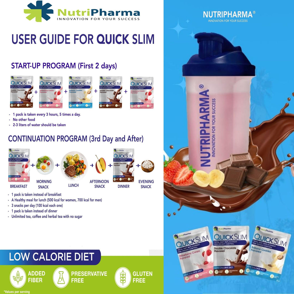 NUTRIPHARMA Quick Slim Quick Slim Meal Replacement Shakes for Weight