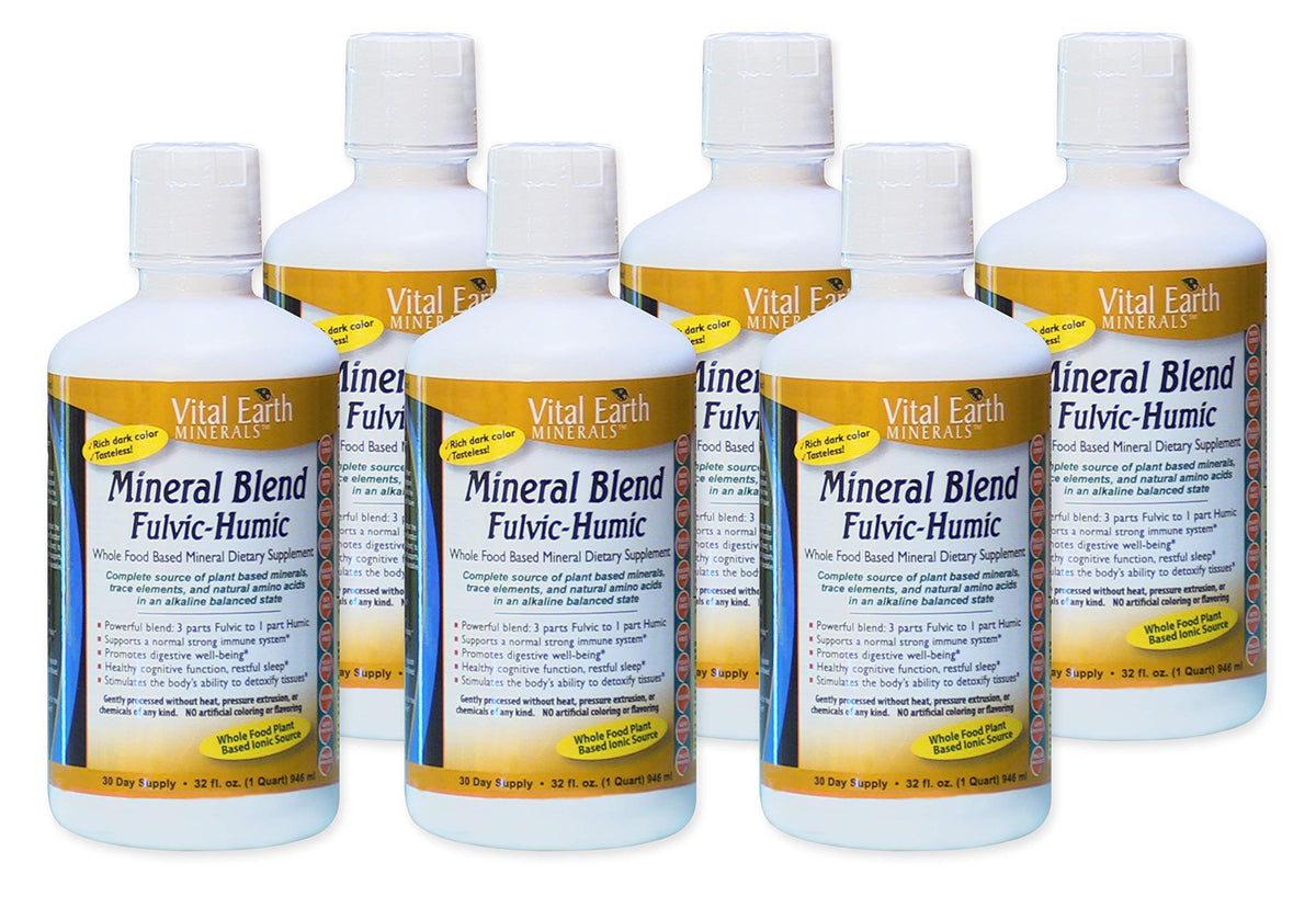 Vital Earth Minerals Fulvic Humic Blend Liquid - 6 Pack