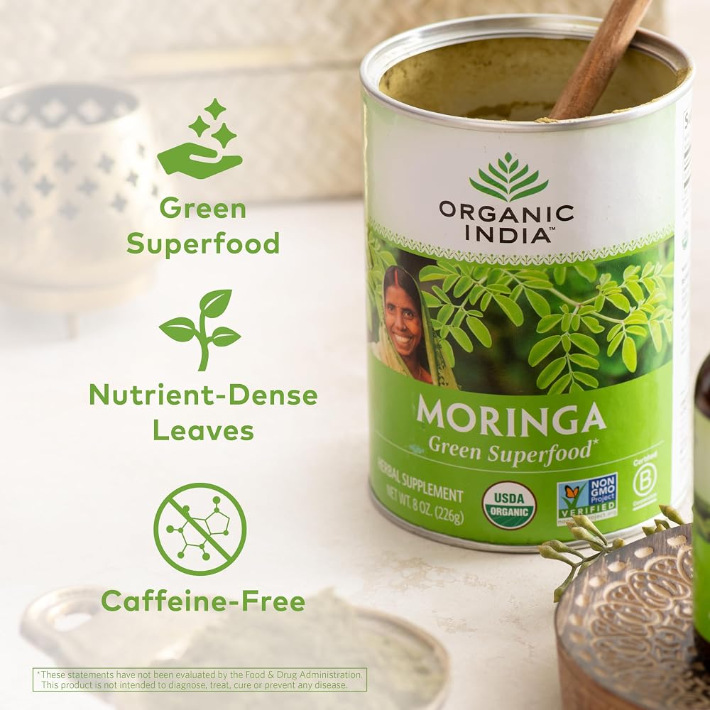 ORGANIC INDIA Moringa Powder Herbal Supplement - 8 oz - image 3