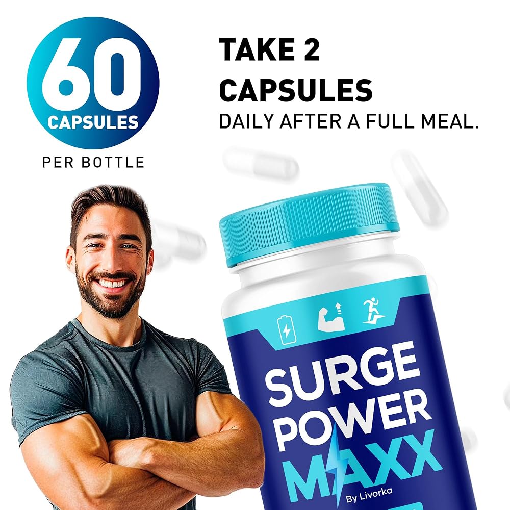 LIVORKA Surge Power Maxx Supplement for Men - 120 Capsules - image 4