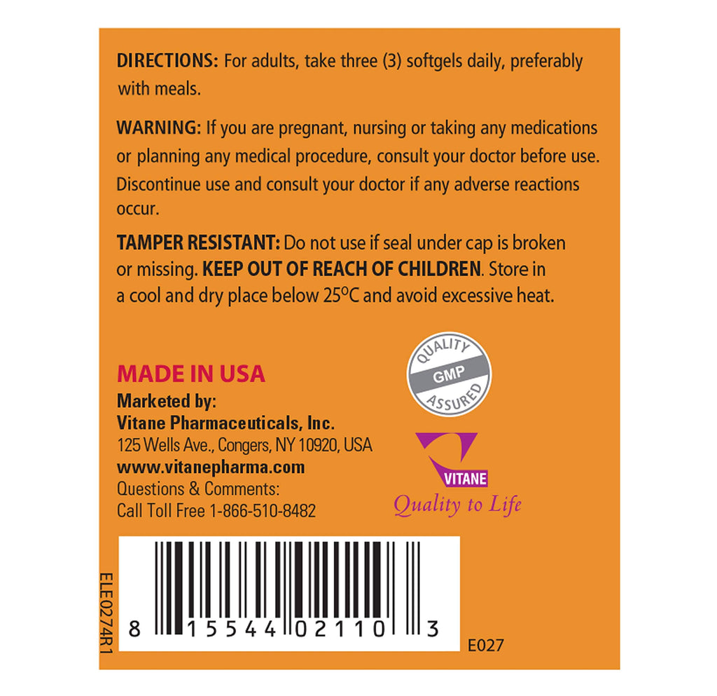 Vitane Nature Omegavyte 3-6-9 Softgels - 30 Softgels - image 4