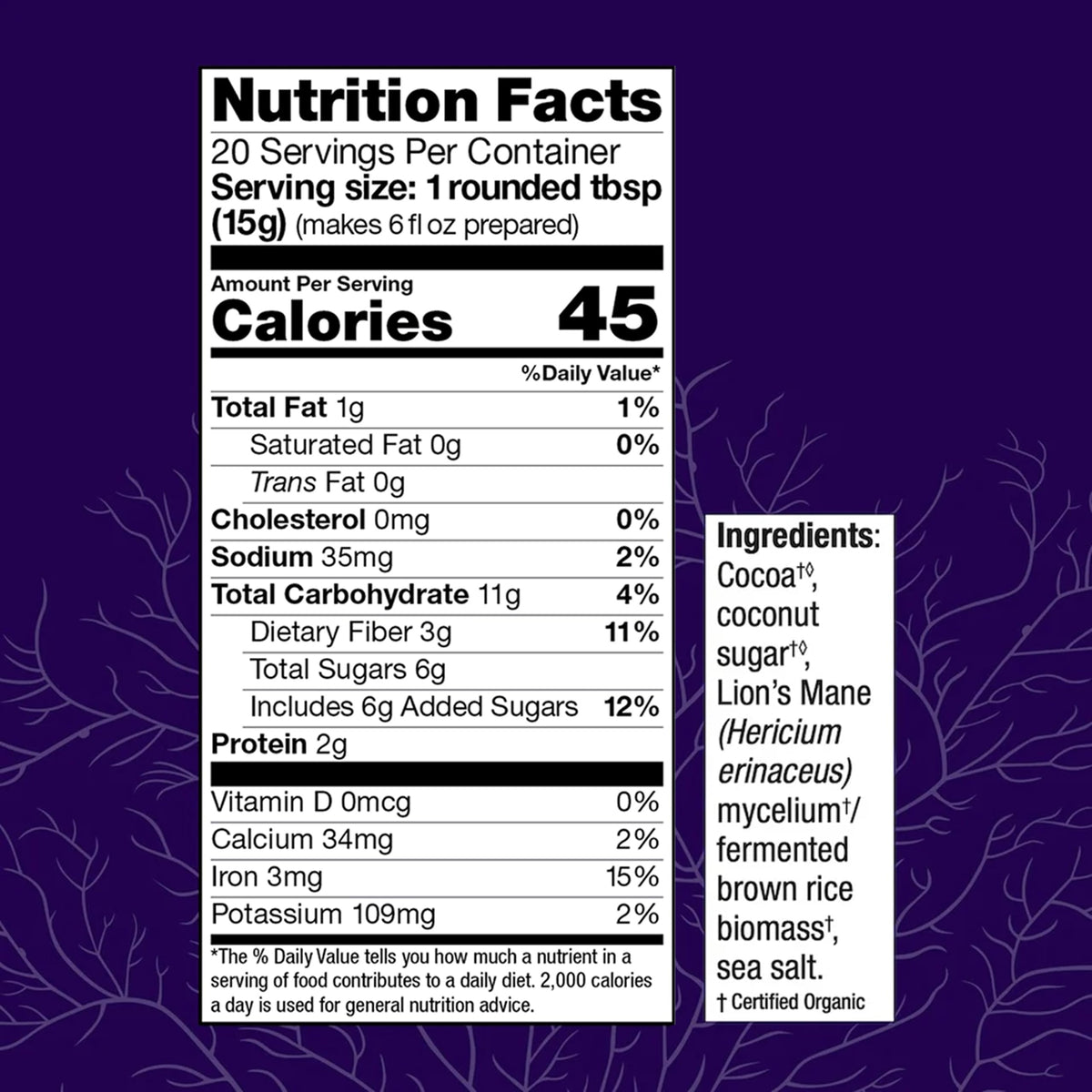 Host Defense MycoBrew Cocoa - Cocoa Drink Mix Includes Lion's Mane