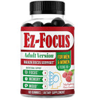 Ez-Focus Lion's Mane Mushroom Gummies for Focus & Memory - 60 Gummies