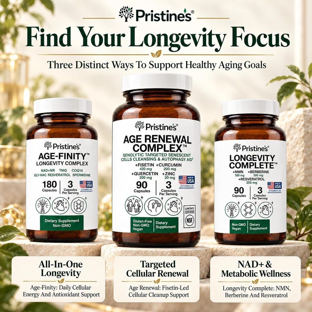 PRISTINE'S Age Renewal Senolytic Autophagy Capsules - 90 Count - image 7