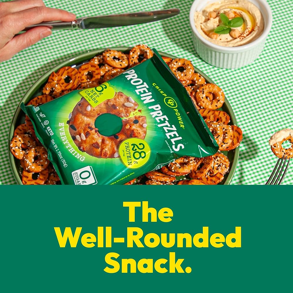 Crisp Power Everything Protein Pretzels High Protein Snack - 6 Pack - image 6