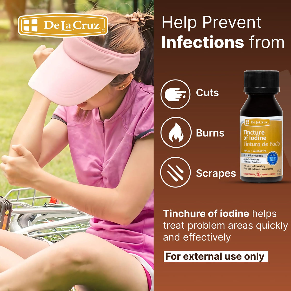De La Cruz Tincture Iodine 2% First Aid Antiseptic - 1 fl oz - image 5