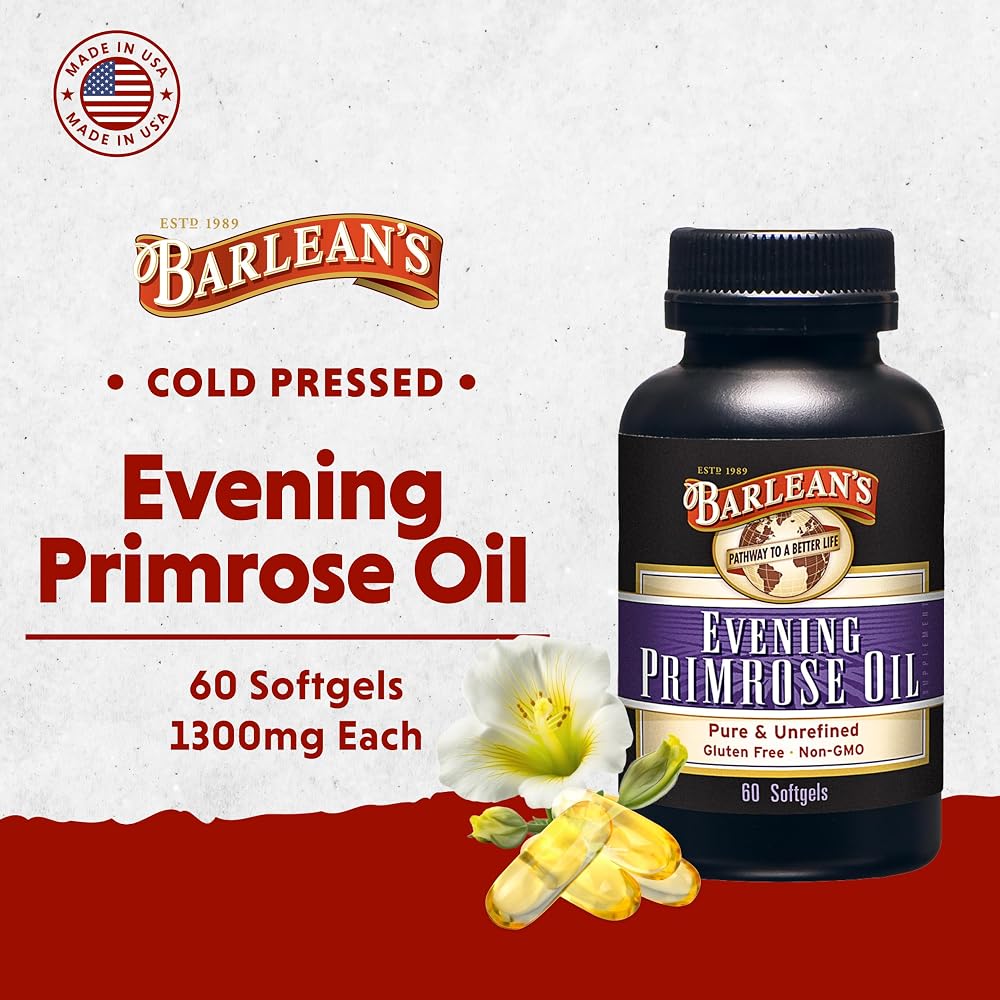 Barlean's Evening Primrose Oil Softgels with GLA - 60 Softgels - image 3
