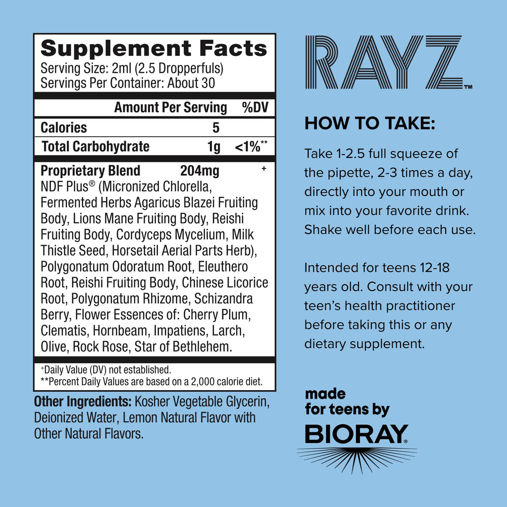 BIORAY RAYZ Thinking Cap Cognitive Support - 2 fl oz - image 2
