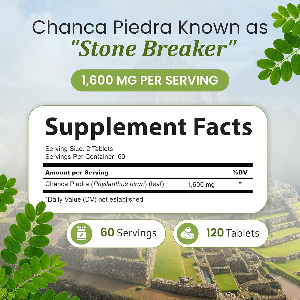 NaturalisimoLife Chanca Piedra 1600 mg - 120 Tablets - image 2