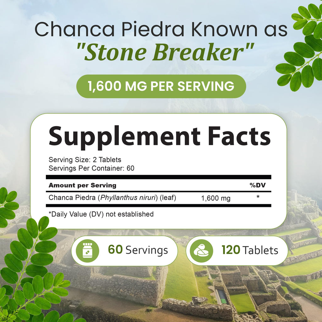 NaturalisimoLife Chanca Piedra 1600 mg - 120 Tablets - image 2