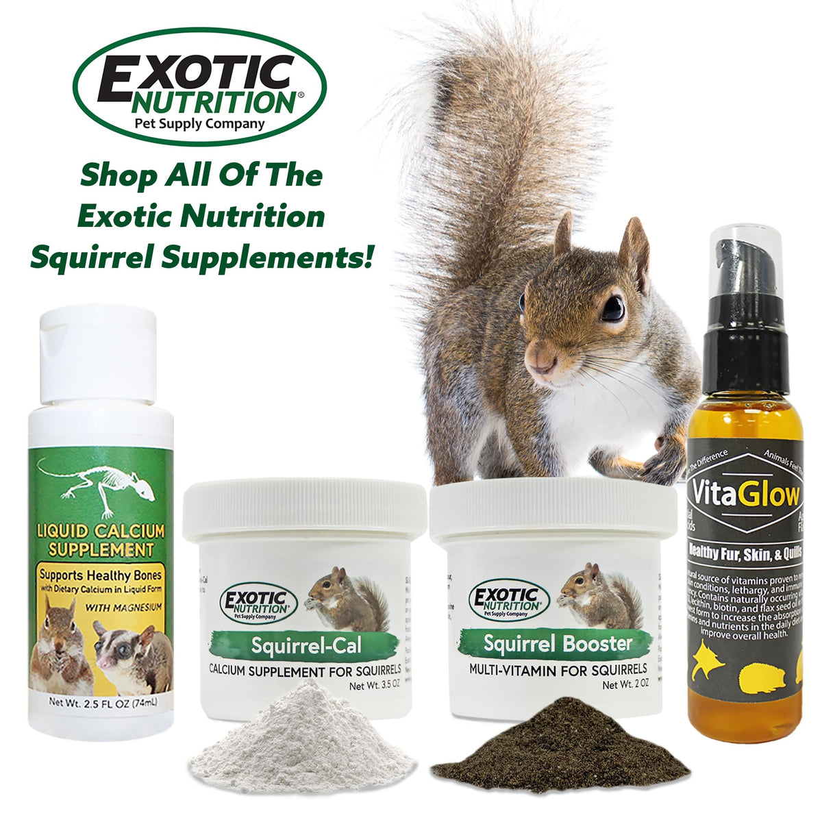 Exotic Nutrition Squirrel-Cal Calcium Supplement Powder - 3.5 oz - image 3
